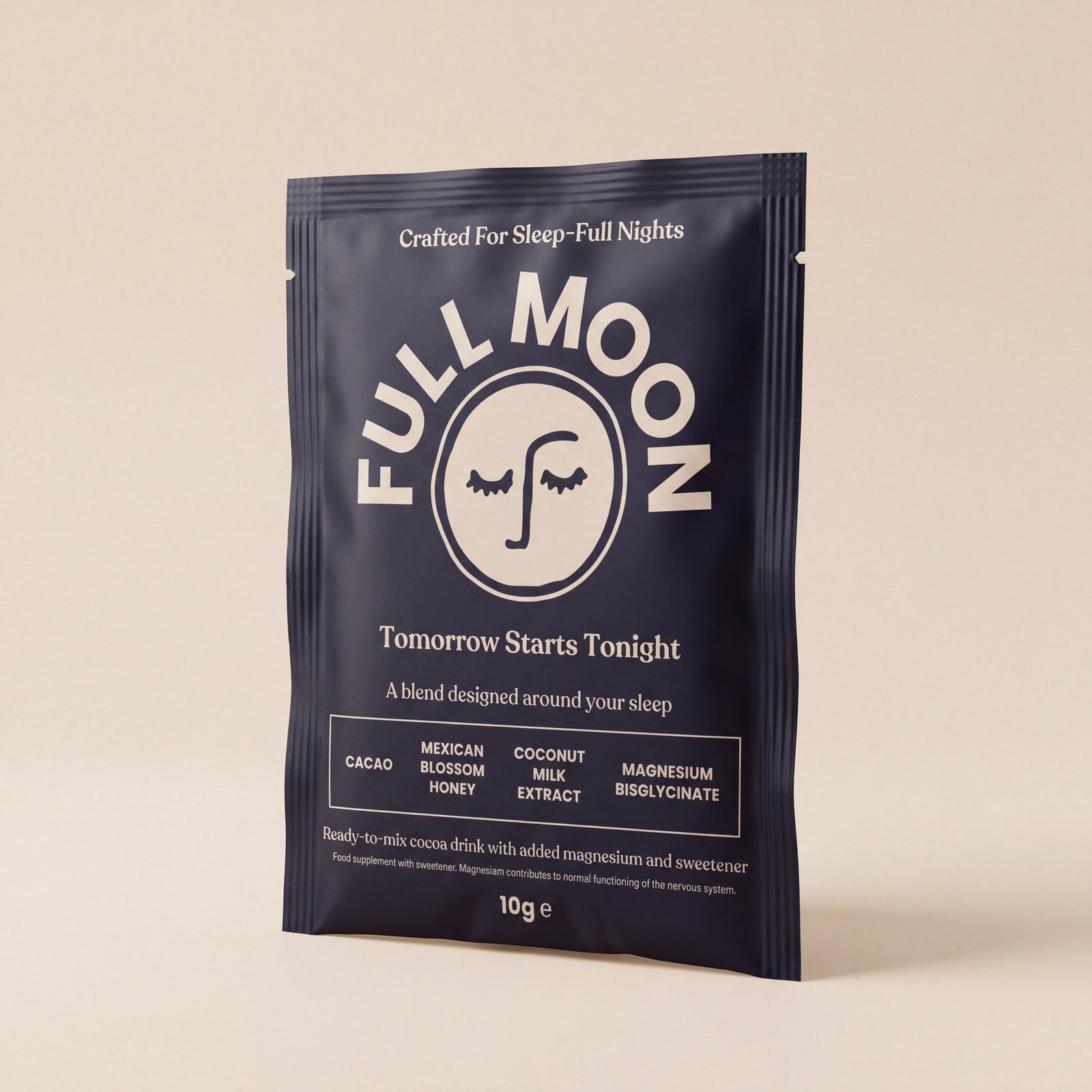A Full Moon hot cacao sachet