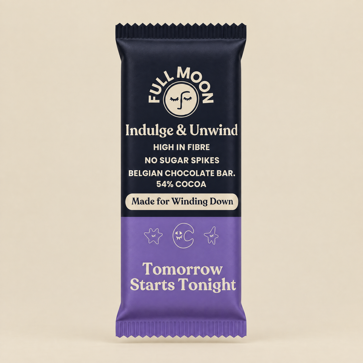 Full Moon Belgian chocolate bar, 54% cocoa